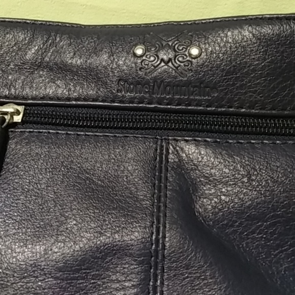 Stone Mountain Leather Bag Navy - Picture 2 of 6